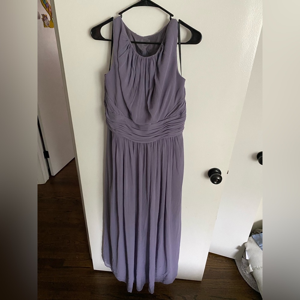 Lavender Floor Length Bridesmaids Gown